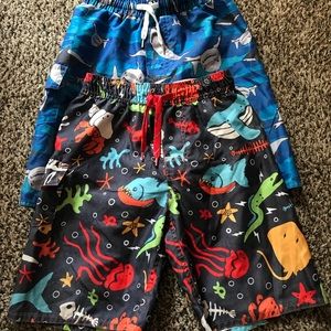 Two Wes & Willy Bathing Suit Trunks.